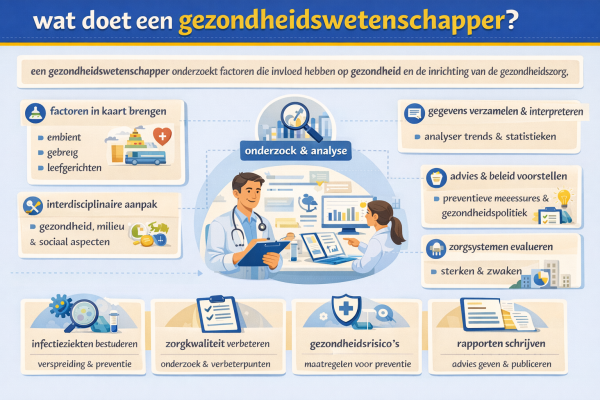 Alles over het beroep gezondheidswetenschapper Wat doet een gezondheidswetenschapper